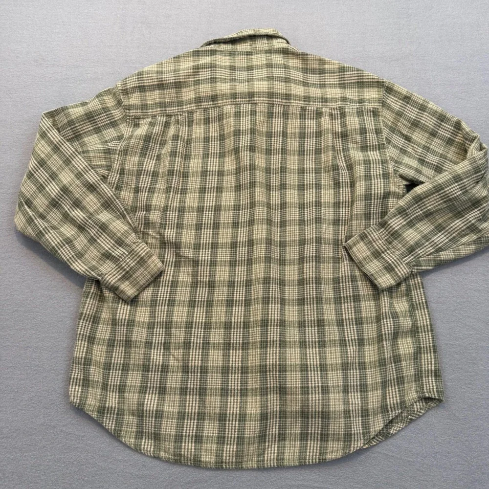 Woolrich Button Down Shirt Womens Medium Cabincore Plaid Green Cotton Long - Picture 7 of 9